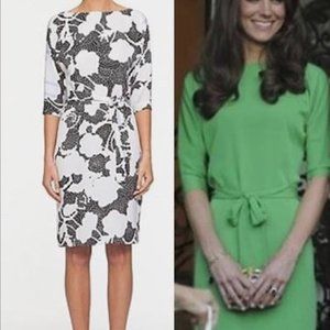 NWT $595 DVF Diane von Furstenberg Maja Belted Dress Kate Middleton size 4